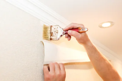 Pose de papier peint à Sainte-Foy-l'Argentière — revêtements muraux et toiles de verre